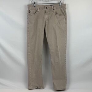 AG Adriano‎ Goldschmied The Graduate Tailored Leg Khaki Mens Jeans 31x34